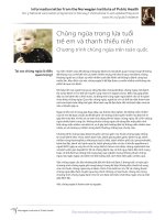 Chủng ngừa trong lứa tuổi trẻ em và thanh thiếu niên Chương trình chủng ngừa trên toàn quốc