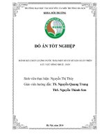ĐÁNH GIÁ CHẤT LƯỢNG NƯỚC THẢI MỘT SỐ CƠ SỞ SẢN XUẤT TRÊN LƯU VỰC SÔNG NHUỆ - ĐÁY