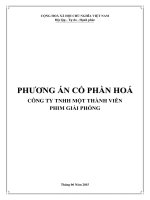 PHƯƠNG ÁN CỔ PHẦN HOÁ CÔNG TY TNHH MỘT THÀNH VIÊN PHIM GIẢI PHÓNG