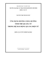 ỨNG DỤNG BUỒNG CỘNG HƯỞNG TINH THỂ QUANG tử TRONG hệ DAO ĐỘNG QUANG điện tử