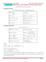 Chuyên đề 2 Công thức mũ và loga cần nhớ