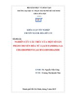 NGHIÊN cứu cấu TRÚC của một số sản PHẨM CHUYỂN hóa từ 2 (ACETAMIDO) 3 (4  CHLOROPHENYL)ACRYLOHYDRAZIDE