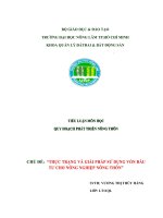 TÀI LIỆU QUI HOẠCH PHÁT TRIỂN NÔNG THÔN