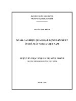 Nâng cao hiệu quả hoạt động sản xuất ở nhà máy nokia việt nam