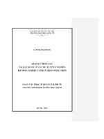 Quản lý nhân lực tại ban quản lý các dự án nông nghiệp, bộ nông nghiệp và phát triển nông thôn 