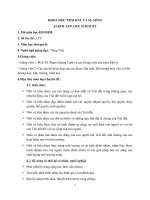 KHOA HỌC TRÁI ĐẤT VÀ SỰ SỐNG EARTH AND LIFE SCIENCES