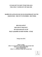 NGHIÊN CỨU LẬP DỰ ÁN CHO CÁC DỰ ÁN ĐƯỜNG SẮT CAO TỐC ĐOẠN HÀ NỘI – VINH VÀ TP. HỒ CHÍ MINH – NHA TRANG