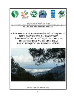 BÁO CÁO CHIA SẺ KINH NGHIỆM VỀ XÂY DỰNG VÀ THỰC HIỆN CƠ CHẾ TÀI CHÍNH MỚI TĂNG NGUỒN THU VÀ SỬ DỤNG NGUỒN THU TỪ MỘT SỐ DỊCH VỤ HỆ SINH THÁI TẠI VƯỜN QUỐC GIA BIDOUP - NÚI BÀ