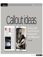 Callout Ideas qoutes pulled from the text are fundamental storytelling tools