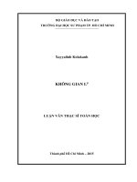 LUẬN văn THẠC sĩ TOÁN học KHÔNG GIAN LP