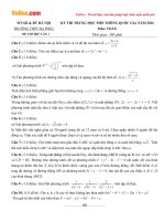 Đề thi thử THPTQG môn Toán 2016 trường THPT Đa Phúc