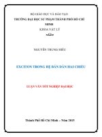 EXCITON TRONG hệ bán dẫn HAI CHIỀU