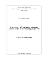 ỨNG DỤNG PHÉP BIẾN đổi WAVELET TRONG xử lý NHIỄU tín HIỆU điện TIM