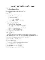 THIẾT KẾ ĐỒ ÁN MÔN HỌC
