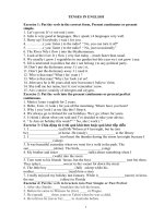 CÁCH SỬ DỤNG THÌ TRONG TIẾNG ANH