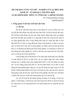 ĐÔ THỊ HOÁ VÙNG VEN ĐÔ – NGHIÊN CỨU SỰ BIẾN ĐỔI KINH TẾ - XÃ HỘI QUA TRƯỜNG HỢP XÃ BÀ ĐIỂM (HÓC MÔN) VÀ VĨNH LỘC A (BÌNH CHÁNH)
