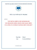 Tiểu luận môn quản trị học xây dựng chiến lược kinh doanh sản phẩm dây đồng tráng men dạng tròn của công ty cổ phần ngô han đến năm 2015 