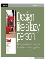 Design Like A Lazy Person