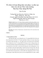 Tổ chức & hoạt động kho mở phục vụ đào tạo theo tín chỉ tại Thư viện trường Đại học Xây dựng Hà Nội
