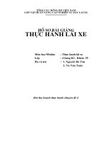 HỒ sơ bài GIẢNG THỰC HÀNH lái XE
