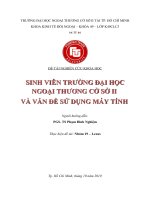 Sinh viên đại học ngoại thương CS II và vấn đề sử dụng máy tính