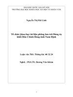 Tổ chức khoa học tài liệu phông lưu trữ đảng ủy khối dân chính đảng tỉnh nam định 