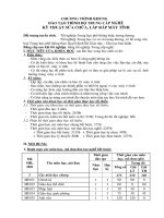 CHƯƠNG TRÌNH KHUNG ĐÀO TẠO TRÌNH ĐỘ TRUNG CẤP NGHỀ KỸ THUẬT SỬA CHỮA, LẮP RÁP MÁY TÍNH