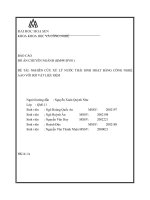 NGHIÊN CỨU XỬ LÝ NƯỚC THẢI SINH HOẠT BẰNG CÔNG NGHỆ AAO VỚI SỢI VẬT LIỆU ĐỆM