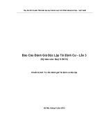 Báo Cáo Đánh Giá Độc Lập Tái Định Cư - Lần 3