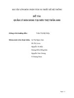 QUẢN lý bán HÀNG tại SIÊU THỊ TRẦN ANH