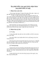 Sự phát triển của quá trình nhận thức