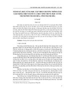 ĐÁNH GIÁ KHẢ NĂNG HỌC TẬP THEO CHƯƠNG TRÌNH SÁCH GIÁO KHOA HIỆN HÀNH CỦA HỌC SINH TRUNG HỌC CƠ SỞ, THÀNH PHỐ THANH HÓA, TỈNH THANH HÓA