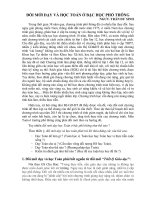 ĐỔI MỚI DẠY VÀ HỌC TOÁN Ở BẬC HỌC PHỔ THÔNG