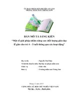 Một số giải pháp nhằm nâng cao chất lượng giáo dục lễ giáo cho trẻ 4 – 5 tuổi thông qua các hoạt động 