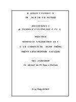Phân tích, Hành vi chọn ngành thi đại học của học sinh phổ thông trên địa bàn Tp.Cao Lãnh