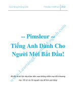 giới thiệu và hướng dẫn học phương pháp pimsleur
