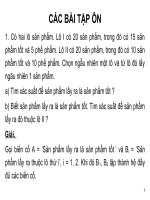 Bài tập ôn kiểm tra công cụ toán