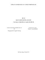 CÔNG TY CỔ PHẦN ĐẦU TƯ VÀ PHÁT TRIỂN BẮC HÀĐỀ ÁNBẢO VỆ MÔI TRƯỜNG CHI TIẾTCủa công ty cổ phần đầu tư và phát triển Bắc Hà