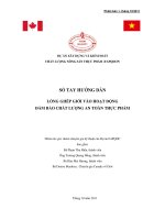 SỔ TAY HƯỚNG DẪN LỒNG GHÉP GIỚI VÀO HOẠT ĐỘNG ĐẢM BẢO CHẤT LƯỢNG AN TOÀN THỰC PHẨM