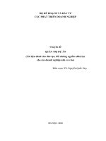 Chuyên đề quản trị dự án