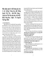 Biện pháp quản lý chất lượng dạy học ở các trường Trung học phổ thông huyện Việt Yên - tỉnh Bắc Giang