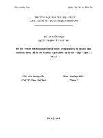 Đồ án quản trị dự án đầu tư: Phân tích hiệu quả thương mại và đóng góp của dự án cho ngân sách nhà nước của dự án Nhà máy Đạm thuộc dự án khí – điện – đạm Cà Mau