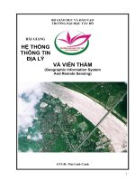 HỆ THỐNG THÔNG TIN ĐỊA LÝ VÀ VIỄN THÁM