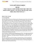 THỰC TRẠNG VÀ MỘT SỐ BIỆN PHÁP THỰC HIỆN TỐT PHONG TRÀO THI ĐUA “XÂY DỰNG TRƯỜNG HỌC THÂNTHIỆN, HỌC SINH TÍCH CỰC