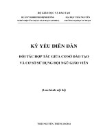 ĐỐI TÁC HỢP TÁC GIỮA CƠ SỞ ĐÀO TẠO VÀ CƠ SỞ SỬ DỤNG ĐỘI NGŨ GIÁO VIÊN