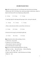 ĐỀ KIỂM TRA NGỮ VĂN 6