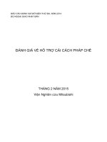 ĐÁNH GIÁ VỀ HỖ TRỢ CẢI CÁCH PHÁP CHẾ