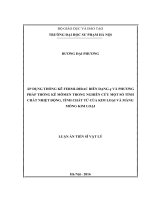 Áp dụng thống kê FermiDirac biến dạng q và phương pháp thống kê mômen trong nghiên cứu một số tính chất nhiệt động, tính chất từ của kim loại và màng mỏng kim loạ