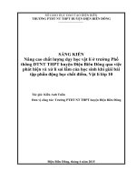 Nâng cao chất lượng dạy học vật lí ở trường THTP  huyện Điện Biên qua việc phát hiện và xử lí sai lầm của học sinh khi giải bài tập động học chất điểm, Vật lí lớp 10