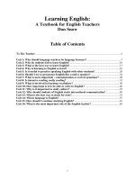 Learning English: A Textbook for English Teachers Don Snow